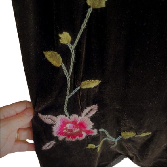 Vintage Coldwater Creek velvet embroidered maxi skirt - Picture 5 of 14